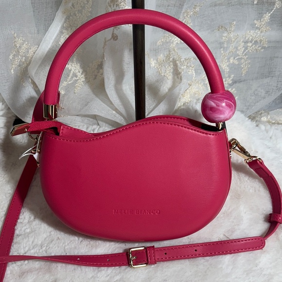 Anthropologie Handbags - Anthropologie Melie Bianco raspberry crossbody leather bag